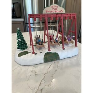 Lemax Village Collection Village Park Swing Boats Animated Christmas Decor 34629